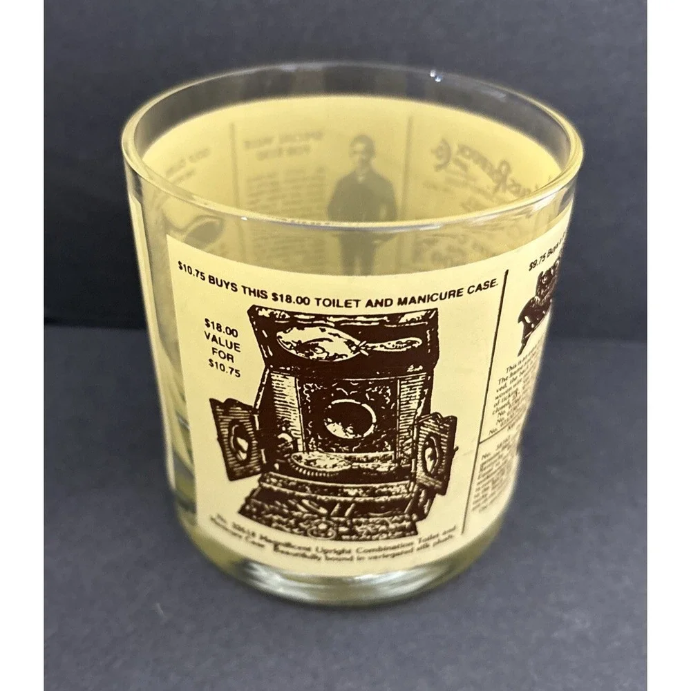 4  Sears Roebuck Whiskey Glasses Catalog Advertising Low Ball 3.5